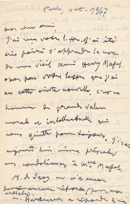 Archag TCHOBANIAN 2 lettres autographes signées Jardin des vieux chants arménien