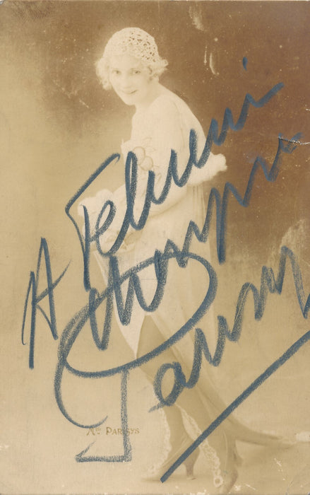 PARISYS (1892-1986), Marcelle Parisys photographie signée dédicacée Champsaur