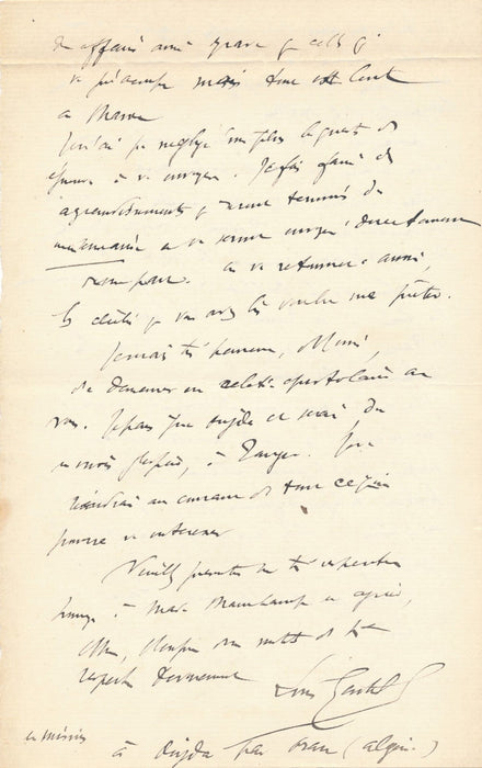 Louis GENTIL géologue 2 lettres autographes affaire Emile Mauchamp Chalon
