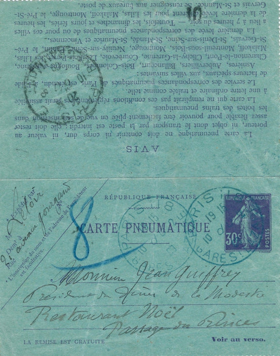 peintre maurice Leloir autographe signée à Jean Guiffrey dîner de la Modestie