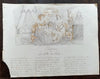 manuscrit entretien fiancée veille illustration dessin milieu du XIXe siècle 