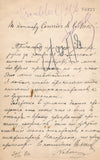 NAKORSKI, inventeur russe Russie télégraphie téléphone 1900 lettre autographe