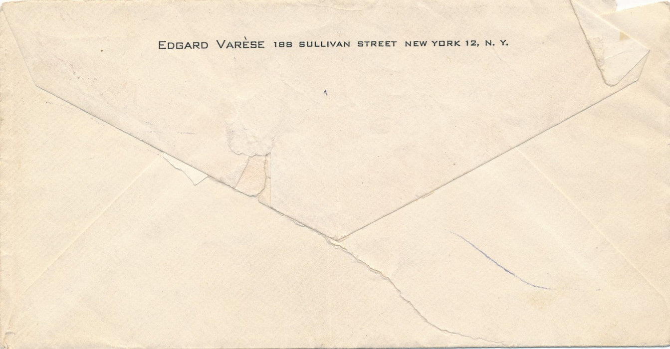 Musique Edgard VARÈSE (1883-1965) Lettre autographe signée Picasso Giacometti