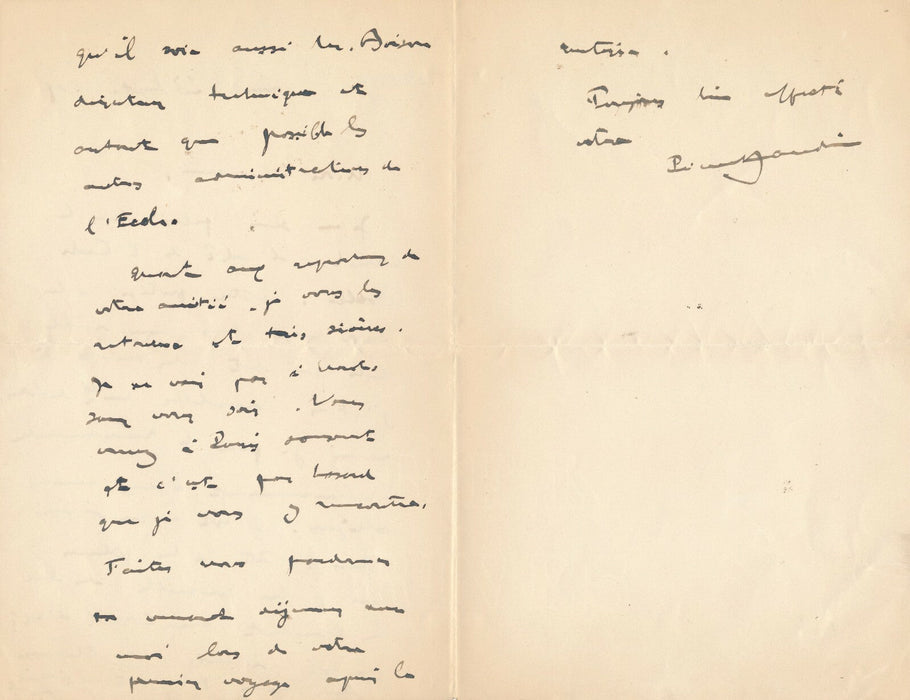 Ecole Boulle ancien sénateur lettre autographe signée sénat sénateur