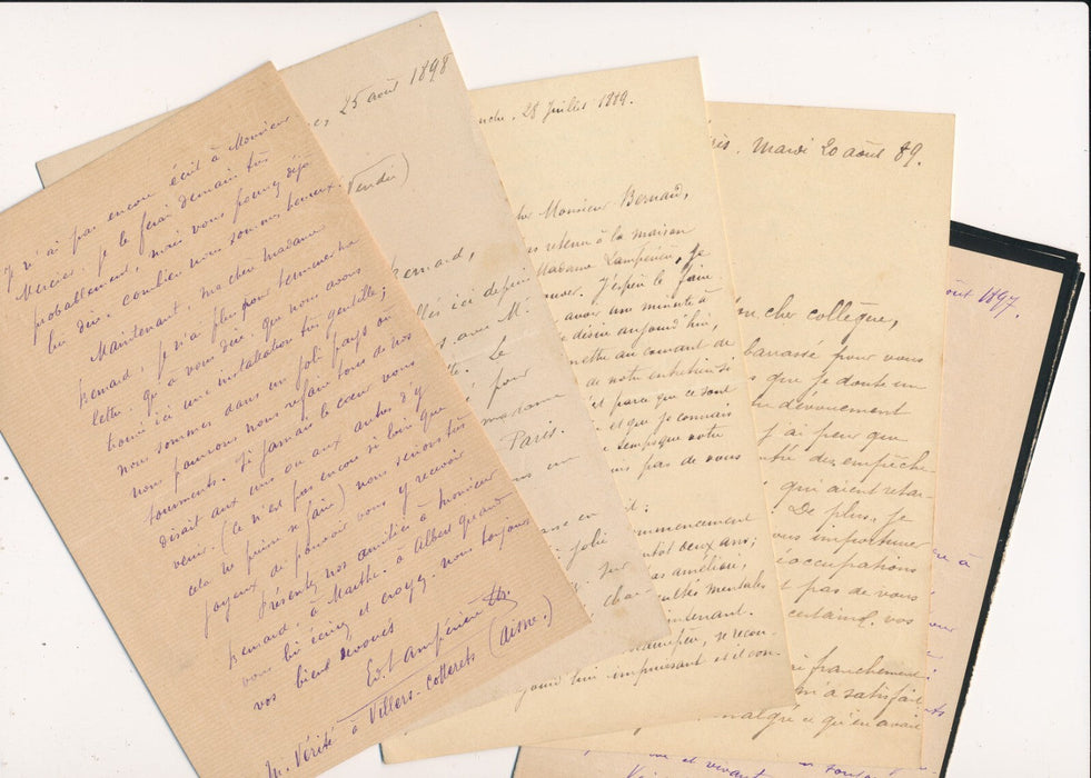 Albert Bernard célèbres cartes géographiques lot lettres reçues dont Labessade