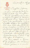 Giuseppe COLOMBO lettre autographe signée ingénieur Italien Ministre Serafini