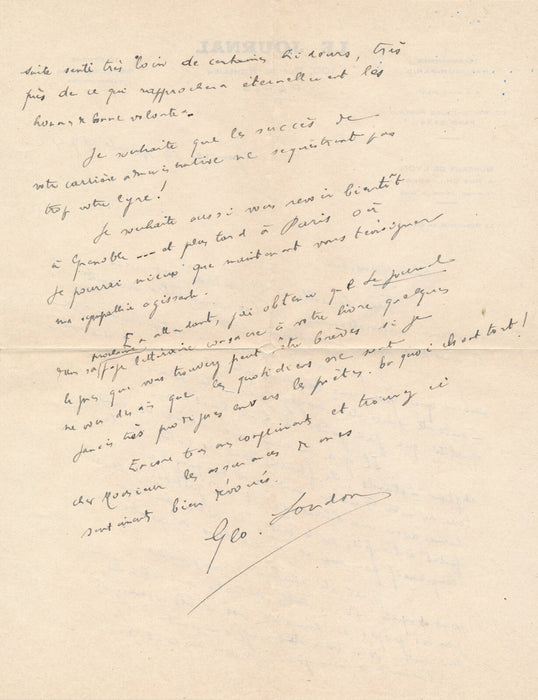 Ensemble autographes Louis Amade : Geo London Paul Fort René Clauss Bécaud