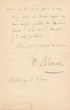 compositeur Docteur Blondel lettre autographe signée garçonnière Malherbe 