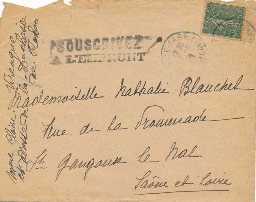 Claire VIRENQUE poète 3 lettres autographes signées concours spiritualiste