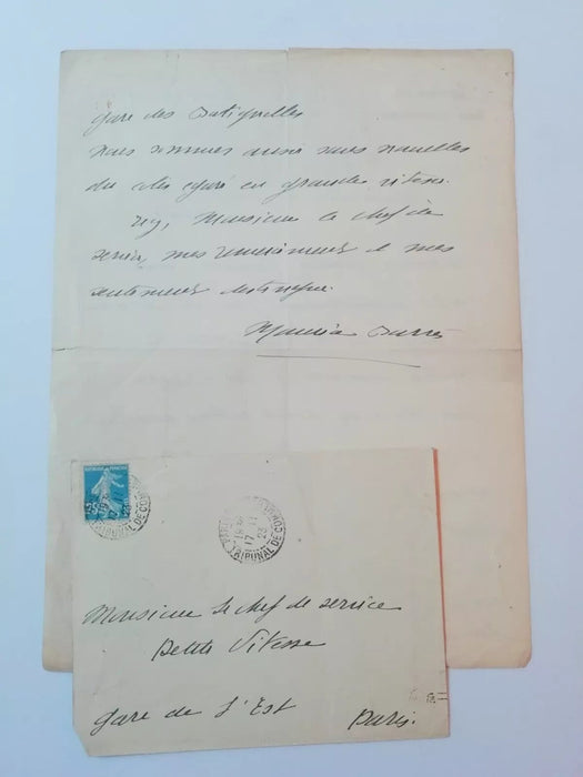 Maurice Barrès 6 lettres autographes 1 lettre signée Allemagne poste La Ramée
