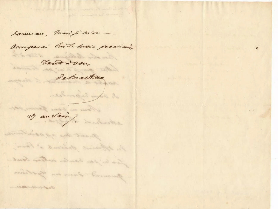 Militaria marine Amiral MACKAU bel ensemble 6 lettres autographes signées