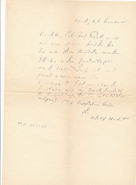 Suisse Adolf HERBST peintre correspondance 9 lettres autographes signées galerie