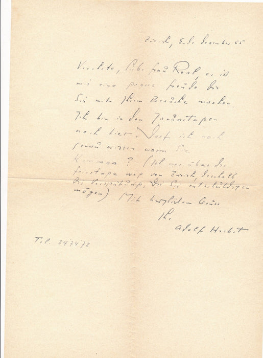 Suisse Adolf HERBST peintre correspondance 9 lettres autographes signées galerie