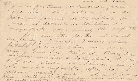 Paul BONNETAIN à Louis Desprez procès naturalisme lettre autographe signée