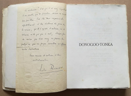 Littérature Jules Romains EO Donogoo Tonka lettre autographe signée
