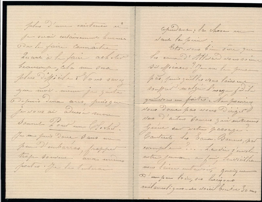 poésie Mélanie Bourotte 2 lettres autographes signées Blanchet Louis de Courmont