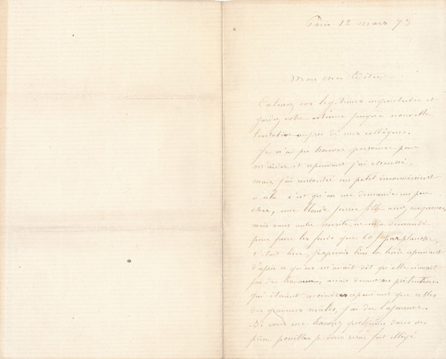 graveur Jules JACQUET 5 lettres autographes signées bel ensemble sur sa pratique