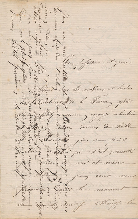 Edgard du BERNET DE GARROS intéressante lettre autographe signée guerre 1870