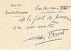 André BRUNOT Comédie Française carte autographe signée 