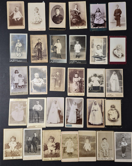 bébés enfants 31 photo carte de visite ET 7 photographies carte cabinet