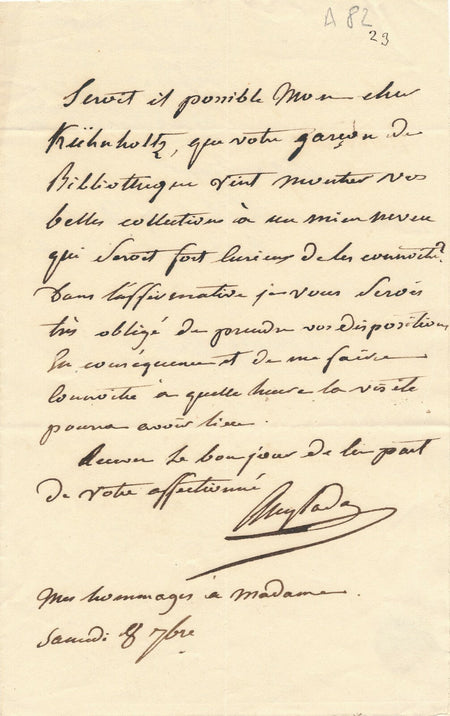 Joseph ANGLADA chimiste Montpellier Lettre autographe signée KUHNHOLTZ 