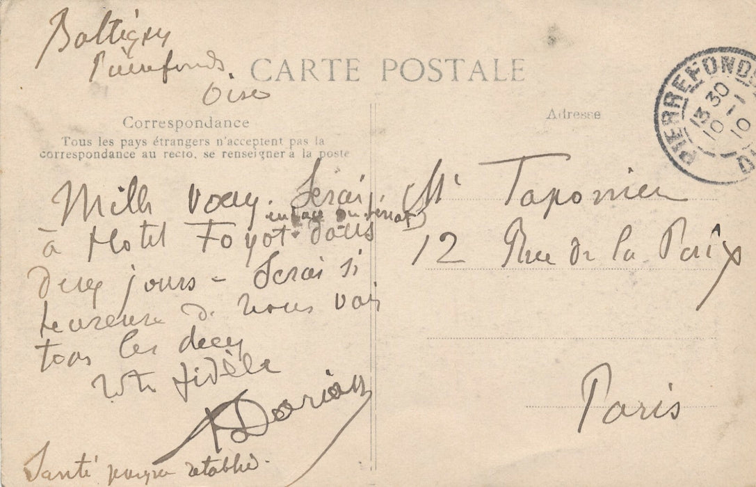 Tola DORIAN 2 lettres autographes signée et 6 cartes postales ses chiens sa vie