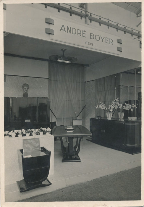 Boyer ébeniste salon 6 photographies argentique époque 1937-1938 mobilier meuble