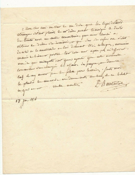 LANAUTTE comte d HAUTERIVE 2 lettres autographes nomination Dudon Mounier Portal