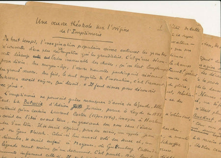 José BRUYR poète belge manuscrit autographe signé Théâtre Imprimerie corrections