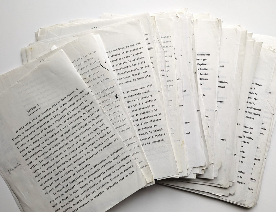 Pierre LABRACHERIE manuscrit incomplet café Mahieu Paris et notes manuscrites