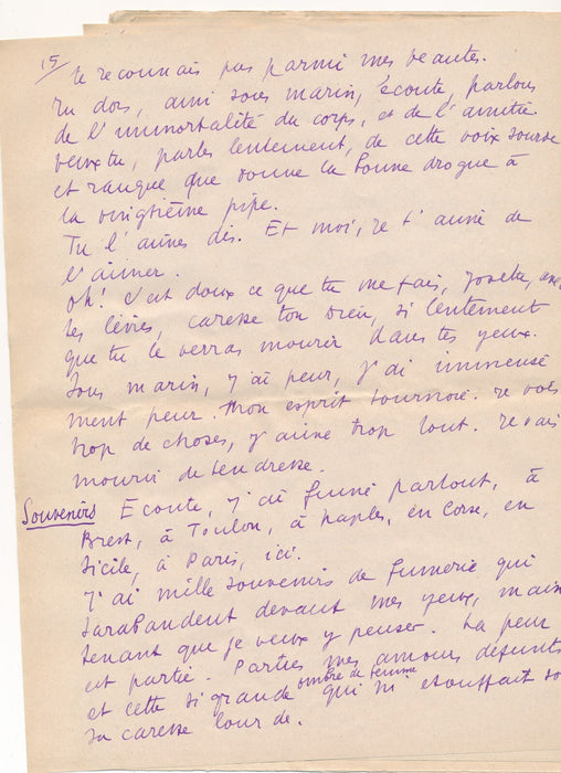 Extase opium, manuscrit autographe anonyme expérience Toulon fumerie