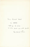 Jean-Claude VILLAIN Lieux EO 1980 envoi autographe signé ET lettre autographe