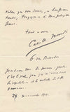 Catulle MENDÈS Lettre autographe signée sur le personnage de Scarron théâtre