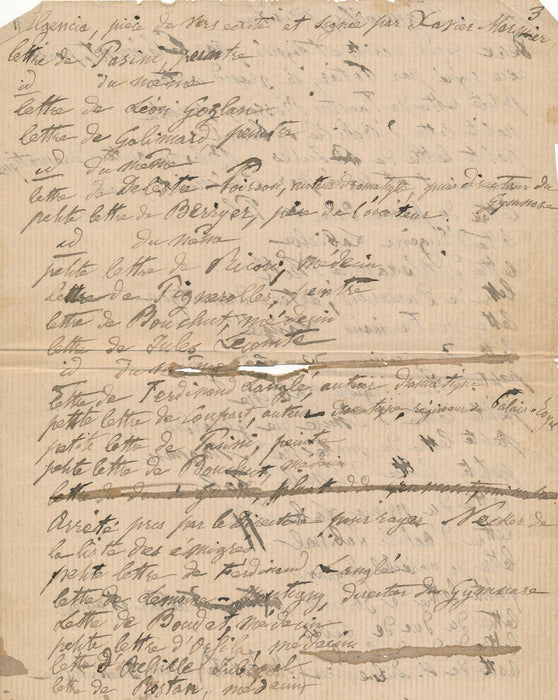documents histoire théâtre Porte Saint Martin Charles LEFEUVE 7 pages