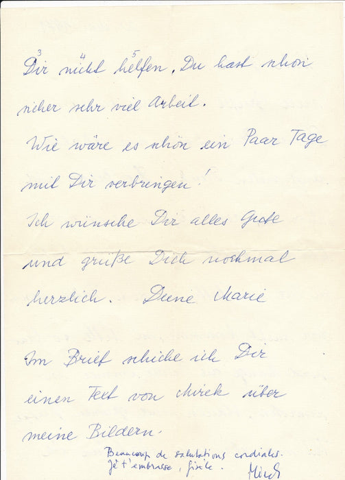 Miroslav ZUNA Marie ZUNOVA artistes tchèques correspondance autographe