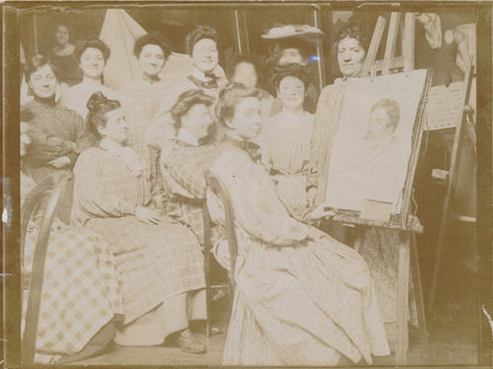 atelier femmes peintre peinture photo photographie époque