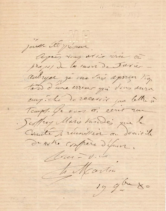 Henri MARTIN historien politique 3 lettres autographes signées