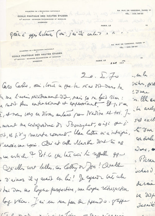Jean CASSOU 4 lettres autographes Carlo SUARÈS Kabbaliste Juif Joe BOUSQUET