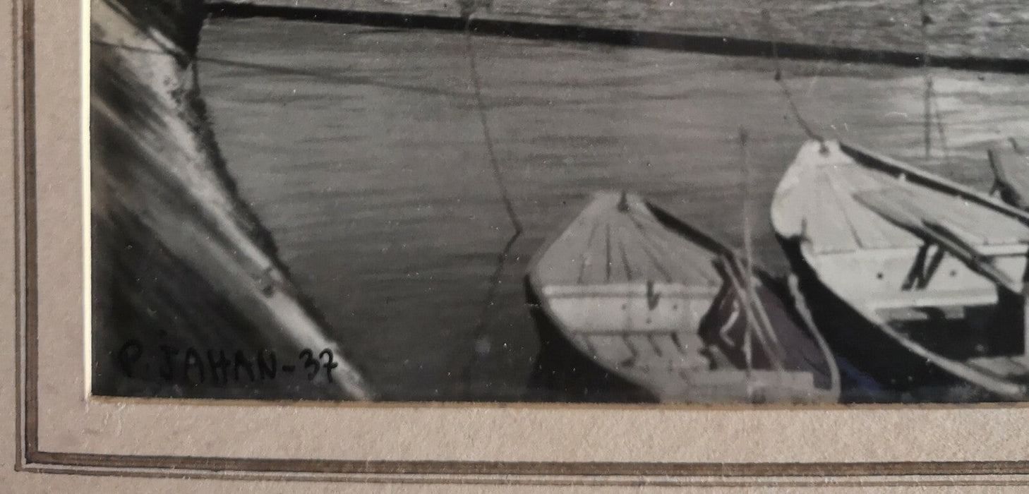 Pierre JAHAN Vert Galant Pont Neuf photo signée argentique époque vintage 1937