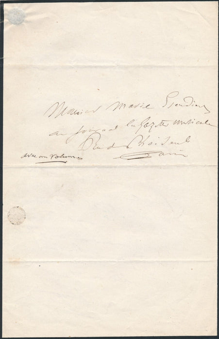 Auguste PANSERON son ouvrage L’art de moduler au violon lettre autographe signée