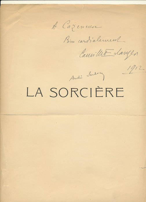 compositeur Camille Erlanger signature autographe André Sardou M. Cazeneuve