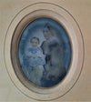 6  ambrotypes rehaussés couleurs mère bébé enfants photo photographie
