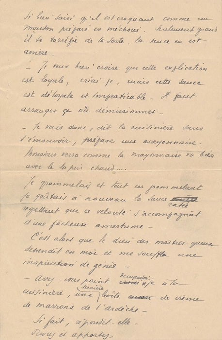 Pierre BONARDI manuscrit ET 2 lettre autographe signée Corse Recette inattendue