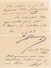 Francisco Domingo MARQUÉS 2 billets autographes signées avec DESSINS