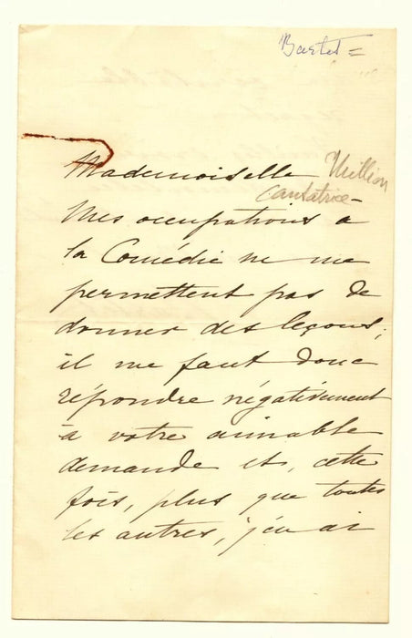 Julia BARTET comédienne 11 cartes et 2 lettres autographes bel ensemble !