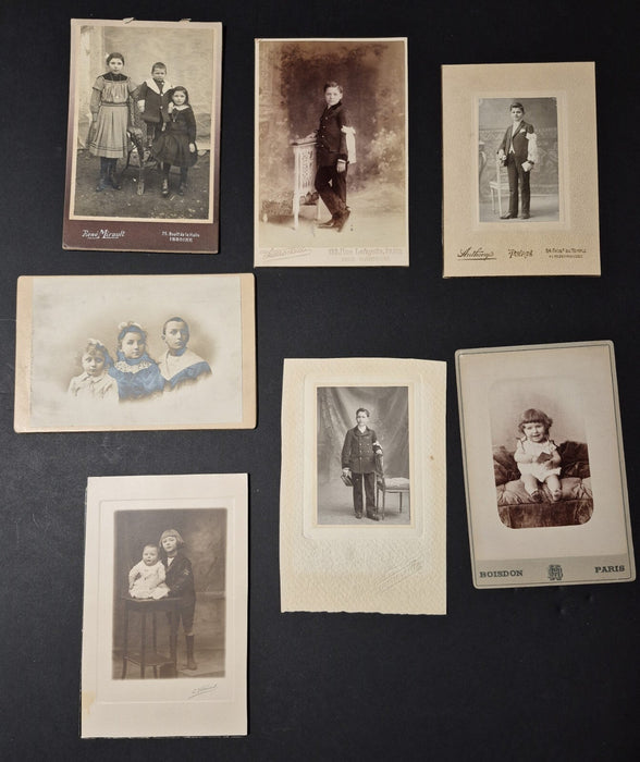 bébés enfants 31 photo carte de visite ET 7 photographies carte cabinet