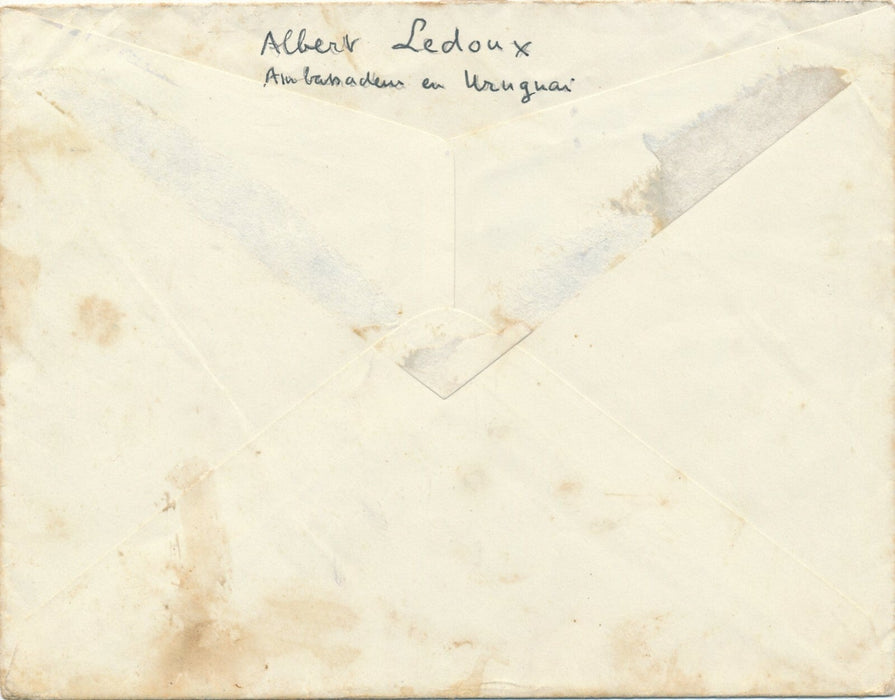 A. LEDOUX diplomate Amérique du Sud De Gaulle lettre autographe Vallery Radot