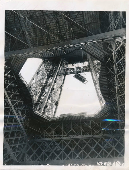 Tour Eiffel salon automobile simca architecture tirage argentique photo