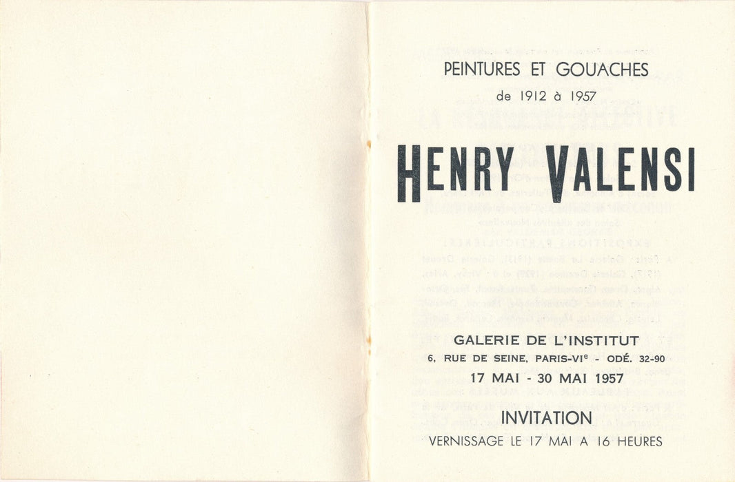 Bel ensemble Henry VALENSI 2 lettres autographes et 2 catalogues Prix Valensi