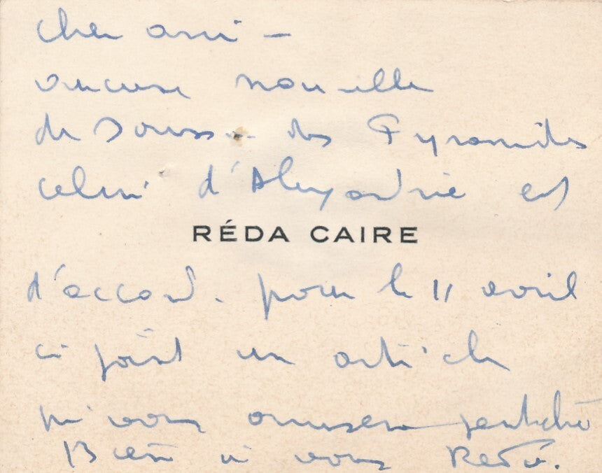 Reda CAIRE rare correspondance de 15 lettres autographes signées musique chanson